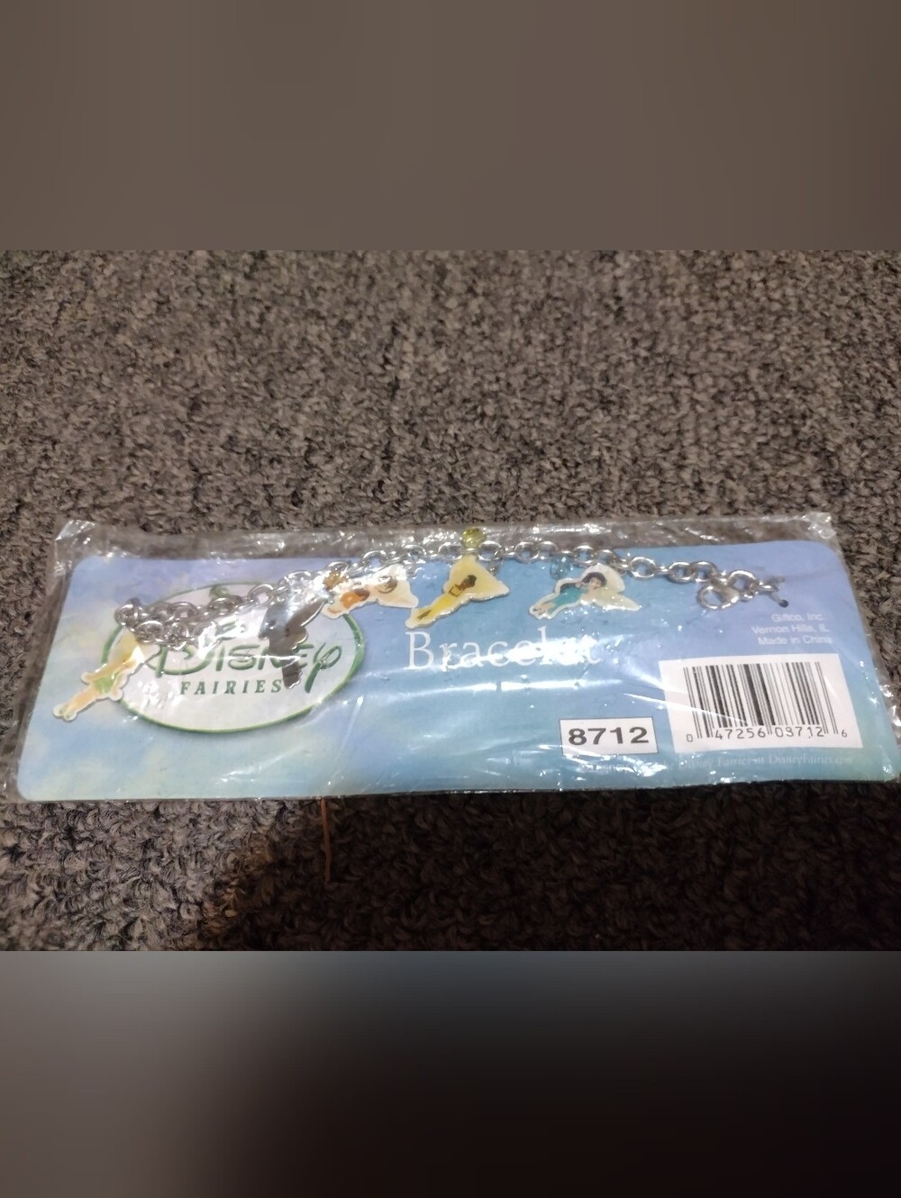 Disney Fairies Silver Charm Bracelet with Yellow & Green Accents